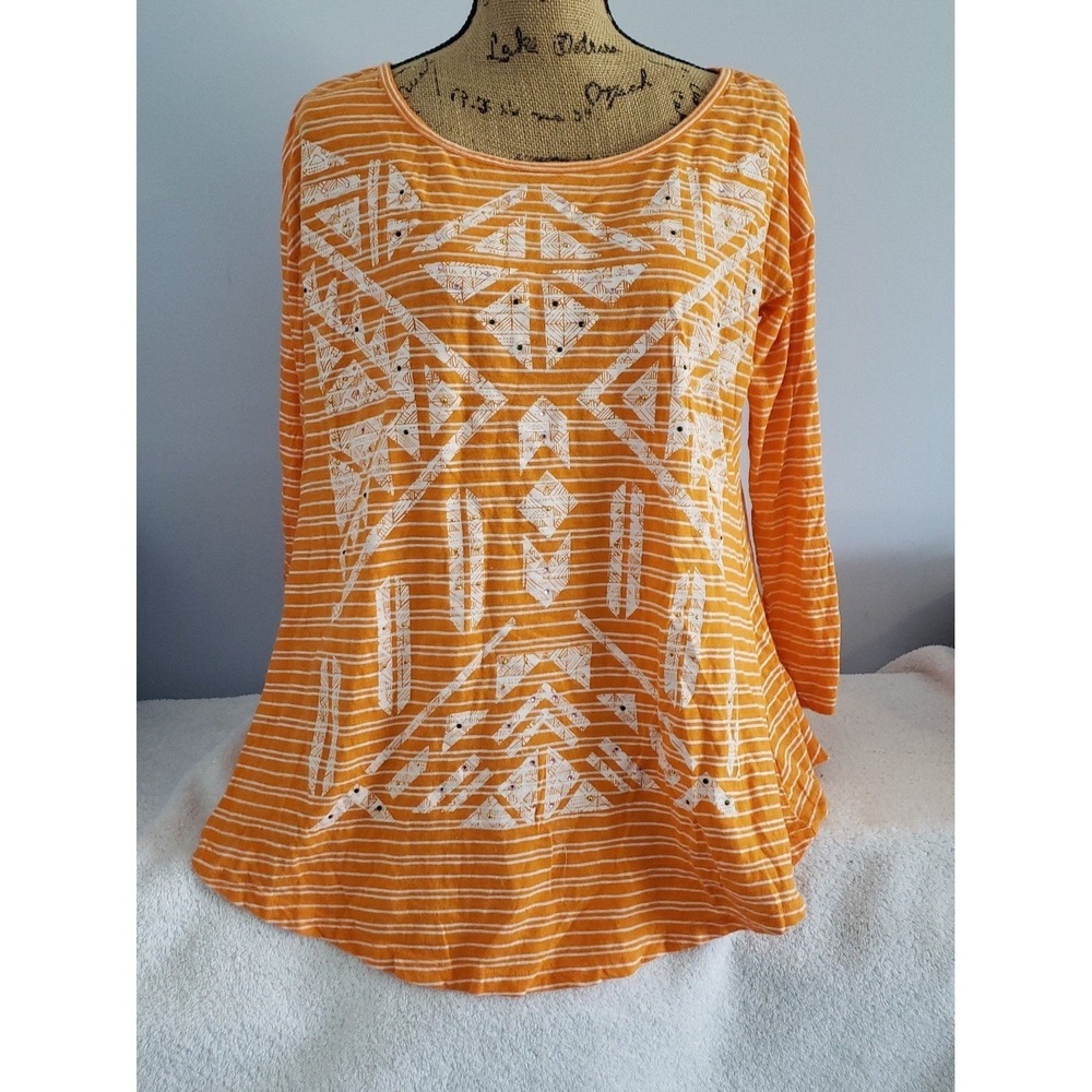 New Directions Womans Blouse Size Small 3,/4 Sleeve